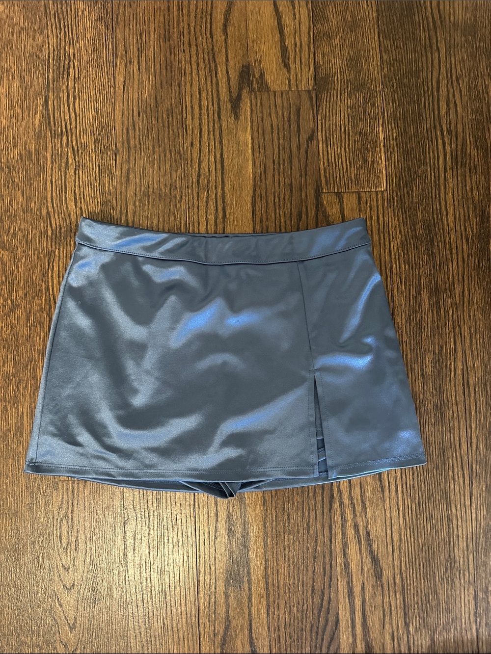 Urban Outfitters Steel Blue Mini Skort with Front Slit